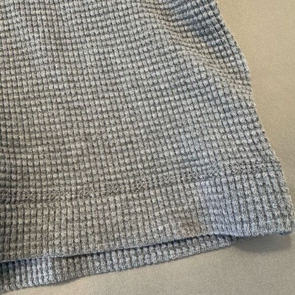 L.L. Bean Adult Thermal Henley Long Sleeve Sweater Gray Size Large 100% Cotton - Picture 5 of 9